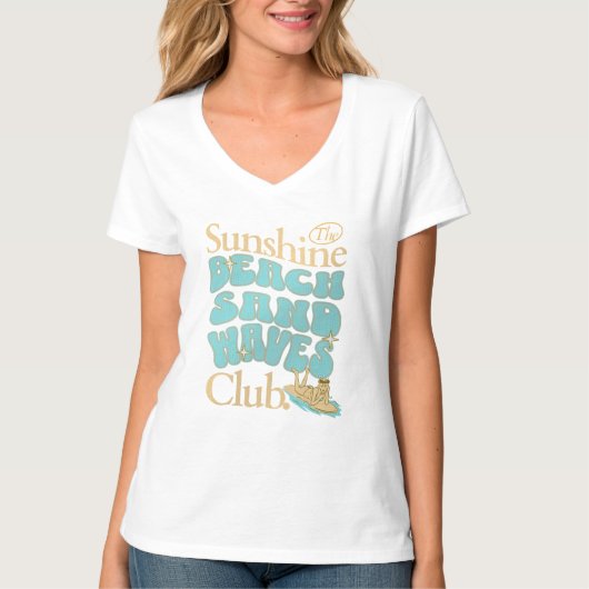 Der Sommer zwischen Sunshine Club, Beach, Sand und T-Shirt (Vorderseite)