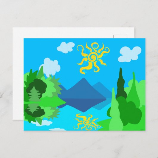 Der Sommersee Postkarte (Vorne/Hinten)