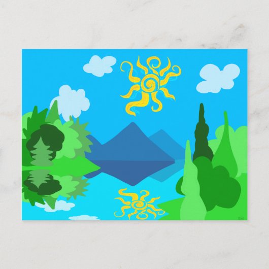 Der Sommersee Postkarte (Vorderseite)