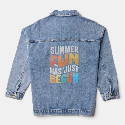 Der Sommerspass hat gerade begonnen Jeansjacke (Rückseite)