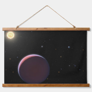 Der sonnenähnliche Star Kepler 51 & Drei Riesenpla Wandteppich Mit Holzrahmen