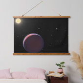Der sonnenähnliche Star Kepler 51 & Drei Riesenpla Wandteppich Mit Holzrahmen (Schlafzimmer)