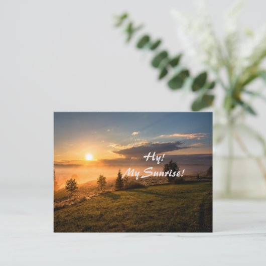 Der Sonnenaufgang Feiertagspostkarte (Stehend Vorderseite)