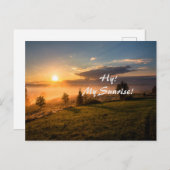 Der Sonnenaufgang Feiertagspostkarte (Vorne/Hinten)