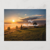 Der Sonnenaufgang Feiertagspostkarte (Vorderseite)