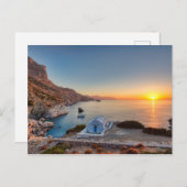 Der Sonnenaufgang von Agia Anna in Amorgos Postkarte (Vorne/Hinten)