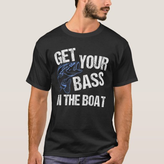 Der Sonnenbarsch-Fischen holt sich den Bass in der T-Shirt (Vorderseite)