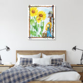 Der Sonnenblumengarten Leinwanddruck (Insitu (Schlafzimmer))