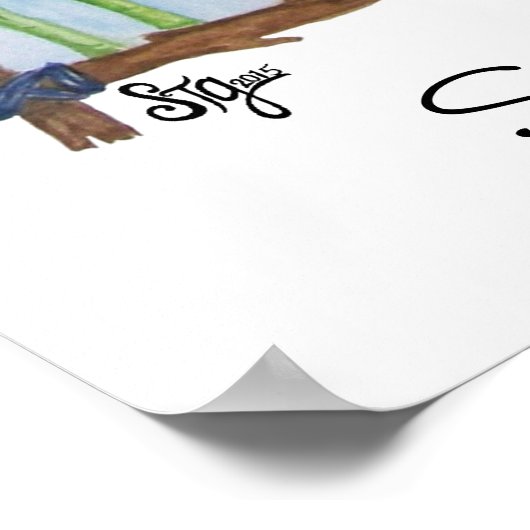 Der Sonnenblumengarten Poster (Ecke)