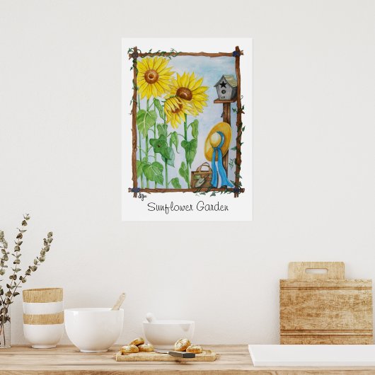 Der Sonnenblumengarten Poster (Küche)