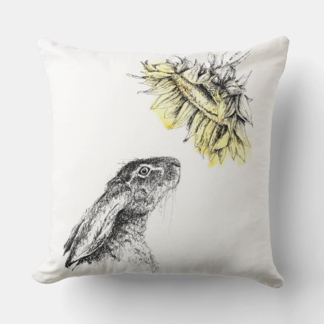 Der Sonnenblumenhain Kissen (Vorderseite)