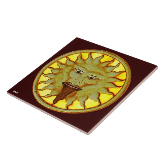 Der Sonnengott (Ra) Fliese (Seite)