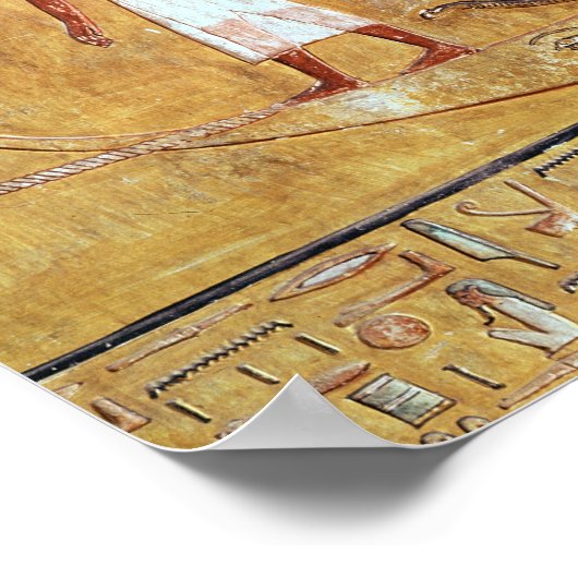 Der Sonnengott Ra in seiner Solarbarque Poster (Ecke)