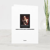 Der Sonnengott und der Weihnachtsmann Feiertagskarte (Rückseite)