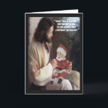 Der Sonnengott und der Weihnachtsmann Feiertagskarte<br><div class="desc">Der Weihnachtsmann und Jesus Weihnachtskarte für Atheisten,  die Christen mit ihrem lustigen Jesus und Weihnachtsbildern und Slogan beleidigen.</div>