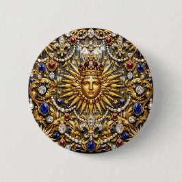 Der Sonnenkönig Versailles Französisch verziert Button