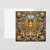 Der Sonnenkönig Versailles Französisch verziert Einladung (Vorne/Hinten)