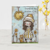 Der Sonnenschein des Lebens - Freundschaftskarte Karte (Gelbe Blume)