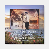 Der Sonnenuntergang am Foto speichert das Datumsfe Magnet (Vorne)