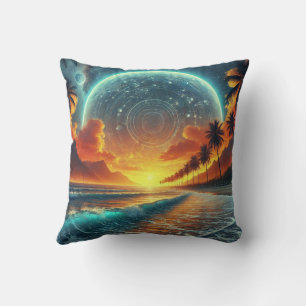 der Sonnenuntergang am Strand Kissen