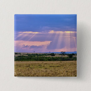 Der Sonnenuntergang auf dem Masai Mara. Button