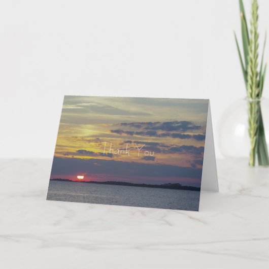 Der Sonnenuntergang der Insel Dankeskarte (Vorderseite)