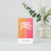 Der Sonnenuntergang der weißen Palmen Visitenkarte (Stehend Vorderseite)
