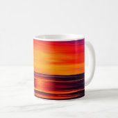 Der Sonnenuntergang des Ozeans in abstrakter Form Kaffeetasse (VorderseiteRechts)