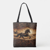 Der Sonnenuntergang des Schwarzen Stallion Tasche (Rückseite)