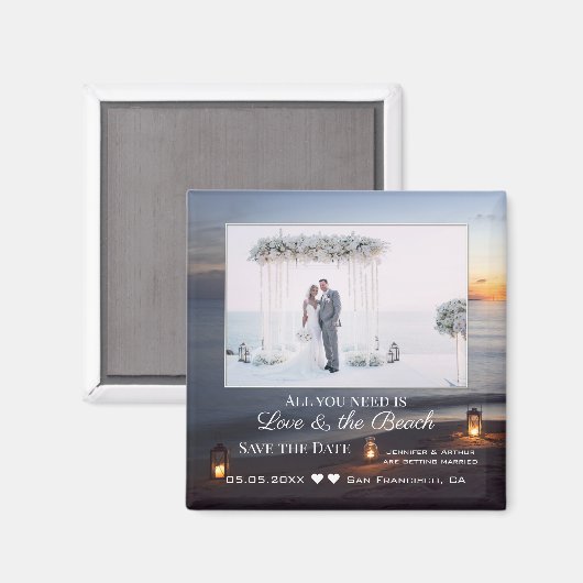 Der Sonnenuntergang im Foto speichert das Datumsfe Magnet (Vorderseite/Rückseite)