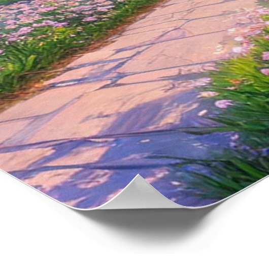 Der Sonnenuntergang im Park Poster (Ecke)