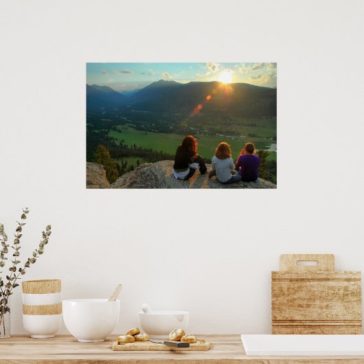 Der Sonnenuntergang Poster (Küche)