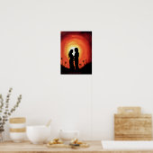 Der Sonnenuntergang Poster (Küche)