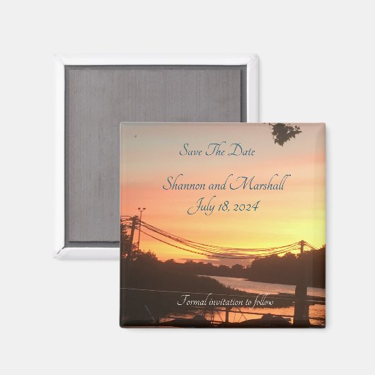 Der Sonnenuntergang speichert das Datumsfenster Magnet (Vorderseite/Rückseite)