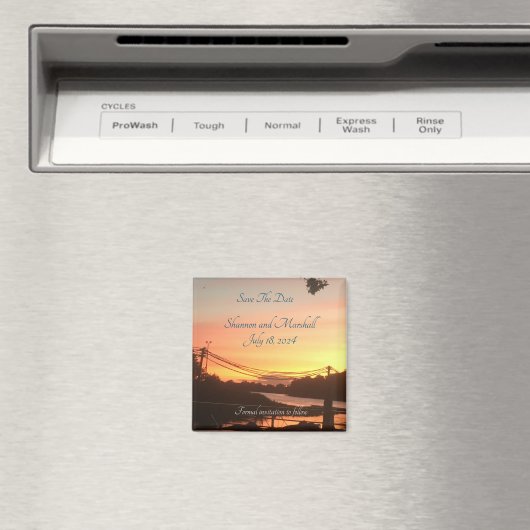 Der Sonnenuntergang speichert das Datumsfenster Magnet (In Situ (Geschirrspüler))