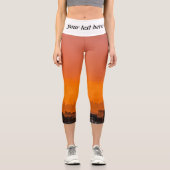 Der Sonnenuntergang über der Stadt Capri Leggings (Vorderseite)