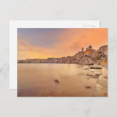 Der Sonnenuntergang von Agios Nikolaos auf der Ins Postkarte (Vorne/Hinten)