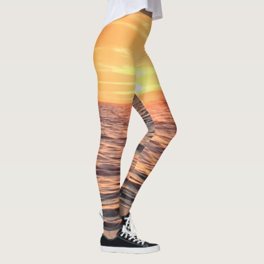 Der Sonnenuntergangozean Leggings (Rechts)