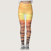 Der Sonnenuntergangozean Leggings (Vorderseite)