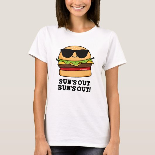 Der sonnenverwöhnte Sommer-Burger-Pun T-Shirt (Vorderseite)