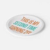 Der sonnige 40. Geburtstag für Frauen Pappteller (Schrägansicht)