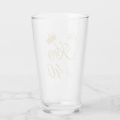 Der sonnige 40. Geburtstag für Männer Glas (Rückseite)