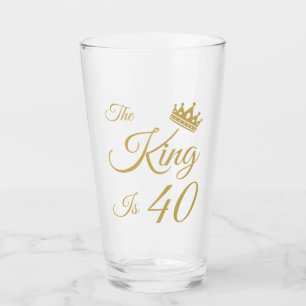Der sonnige 40. Geburtstag für Männer Glas