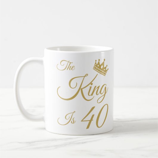 Der sonnige 40. Geburtstag für Männer Kaffeetasse (Links)