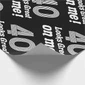 Der sonnige 40. Geburtstag für sie Geschenkpapier (Ecke)