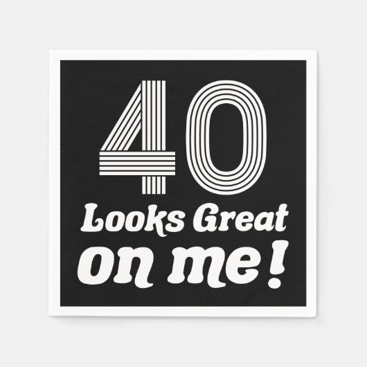 Der sonnige 40. Geburtstag für sie Serviette (Vorderseite)