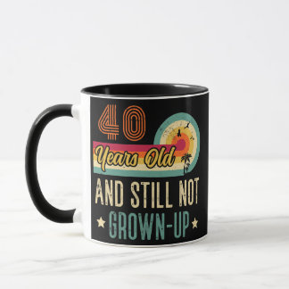 Der sonnige 40. Geburtstag Vintag 40 Jahre alt Tasse