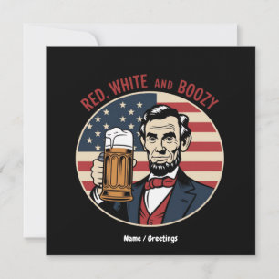 Der sonnige 4. Juli Red White und Boozy Einladung