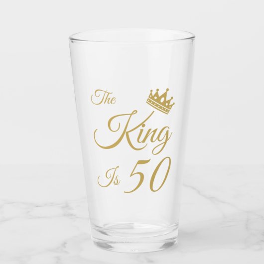 Der sonnige 50. Geburtstag für Männer Glas (Vorderseite)