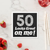 Der sonnige 50. Geburtstag für sie Serviette (Beispiel)